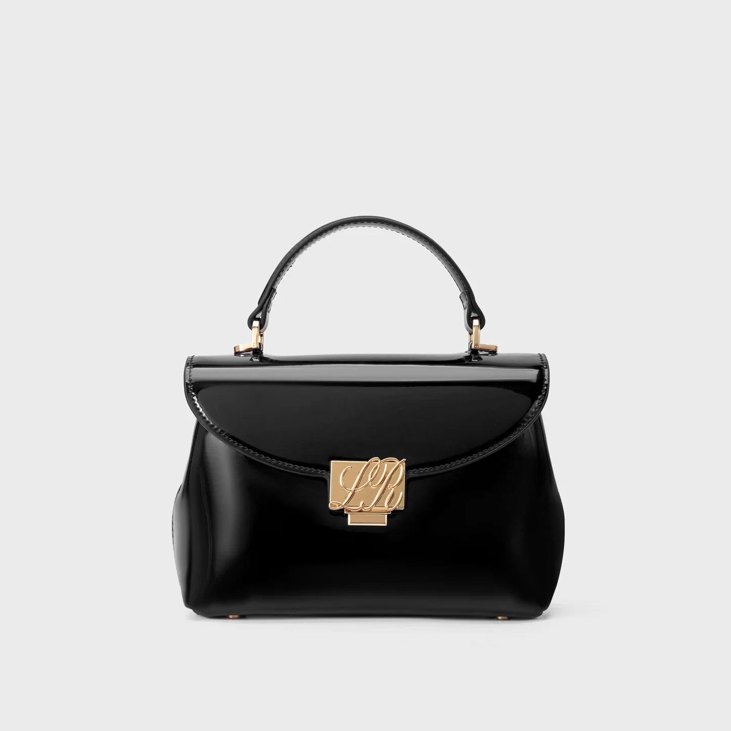 Borsa a mano LESLIE VERNICE - BLACKBERRY - LABEL ROSE