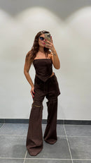 COORDINATO TEXAS MARRONE