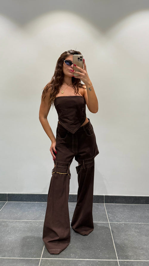 COORDINATO TEXAS MARRONE