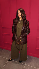 BLAZER ECOPELLE SEMILUCIDO MARRONE BY LUMINA