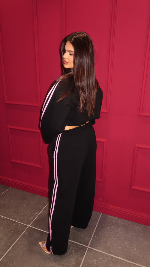 COORDINATO TUTA STRIPES NERA
