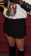 GONNA PANTALONCINO PLISSE' NERA